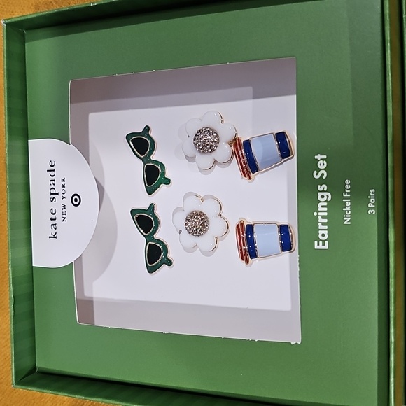 kate spade new york × Target Mixed Novelty Stud Earrings 3pk NWT - Picture 1 of 8